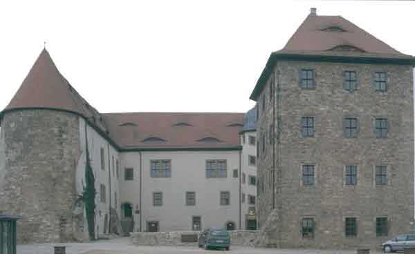 A contemporary photograph of Count Ernst of Mansfeld's residence at Heldrungen - this is where Müntzer was held captive after the defeat at Frankenhausen (possibly - but not necessarily - in the rounded tower on the left)